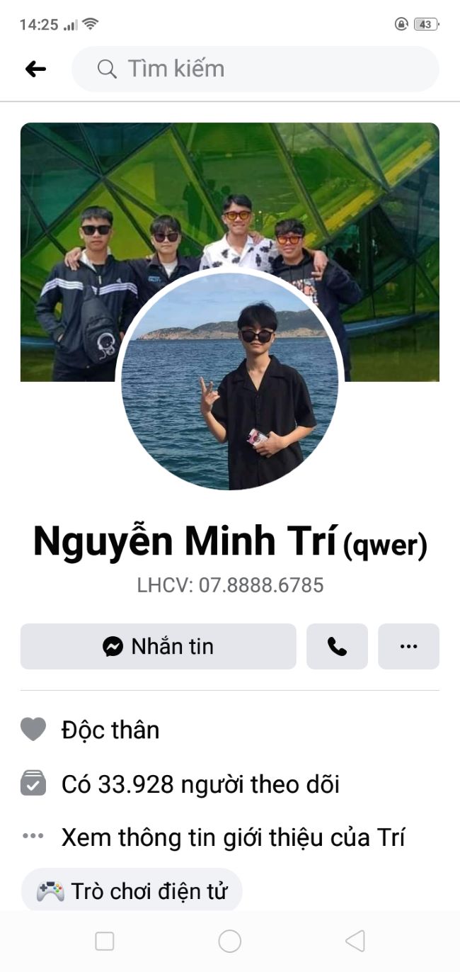 Trang Facebook cá nhân của Hot teen Nguyễn Minh Trí