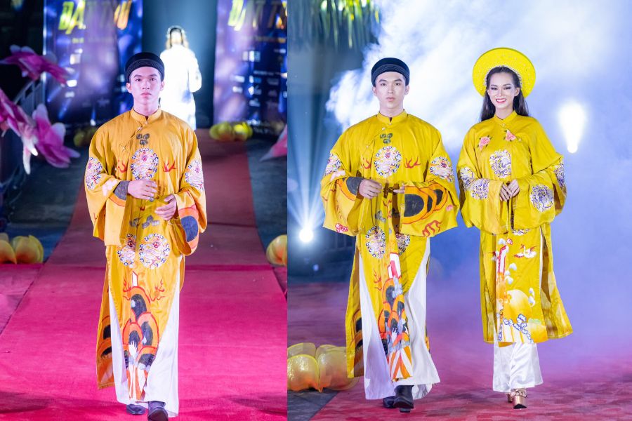 Màn trình diễn thời trang áo dài đậm nét văn hóa Việt đầy trang trọng và cuốn hút của nam ca sĩ